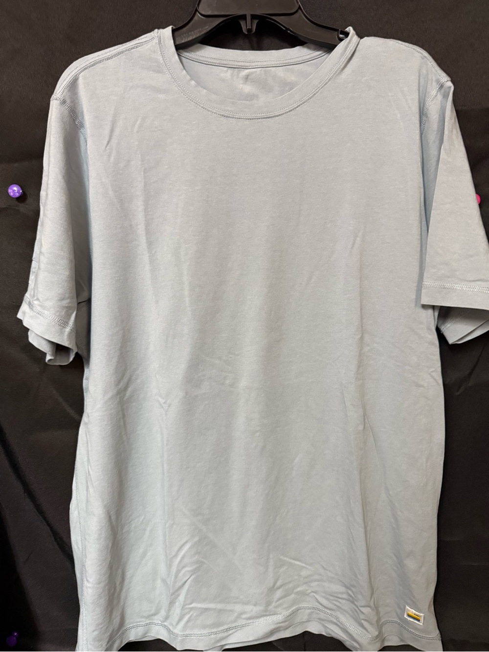 Vuori Men's Crew Short Sleeve T-Shirt in Light Blue